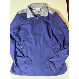 Men's Nike Golf Pullover Windbreaker Jacket Half Zip Pockets Purple Gray Size XS